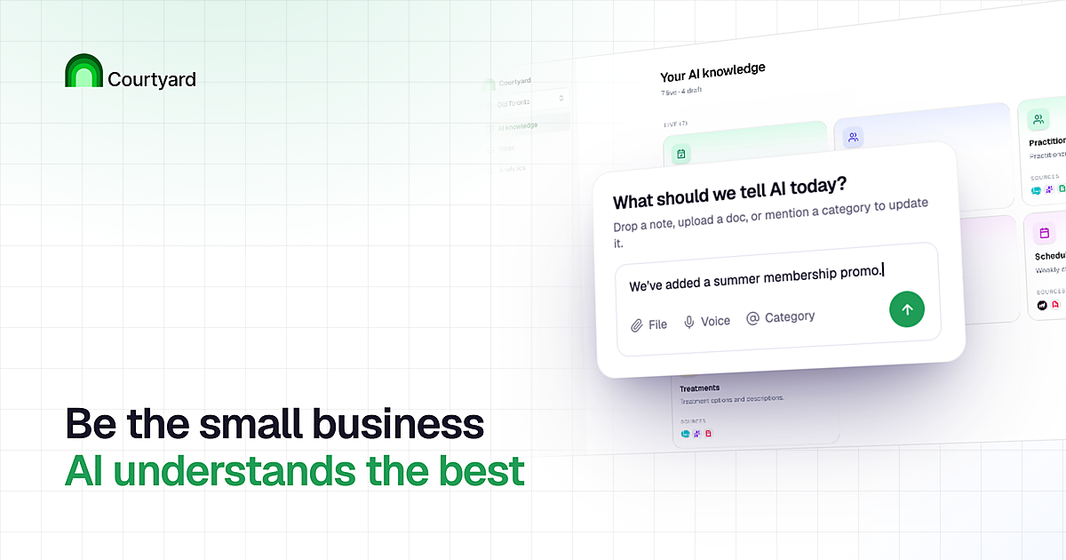 Courtyard — be the small business AI understands the best