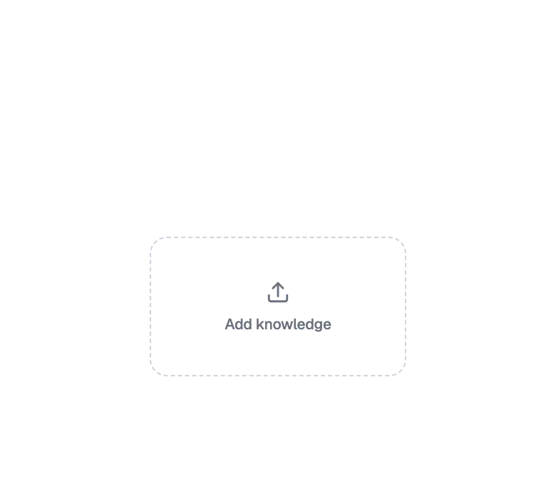 Add knowledge upload panel